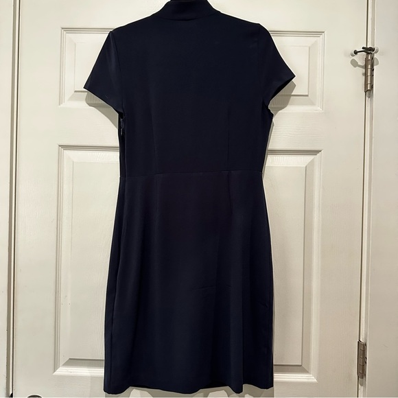 Banana‎ Republic Blue V-Neck Sheath Dress Short Sleeve - Picture 2 of 6